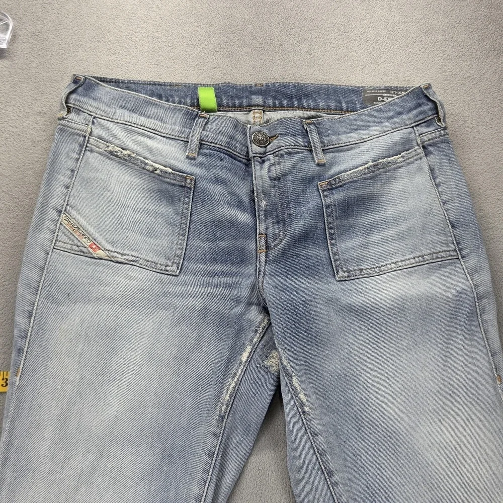 Diesel Jeans Womens 31x30 Blue D-Ebbey Light Wash Bootcut Flare Low Rise‎ 09A04